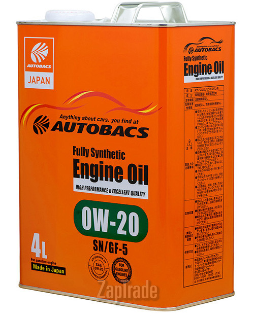 ������ �������� ����� Autobacs ENGINE OIL 0W-20 ������������� | ������� A01508395