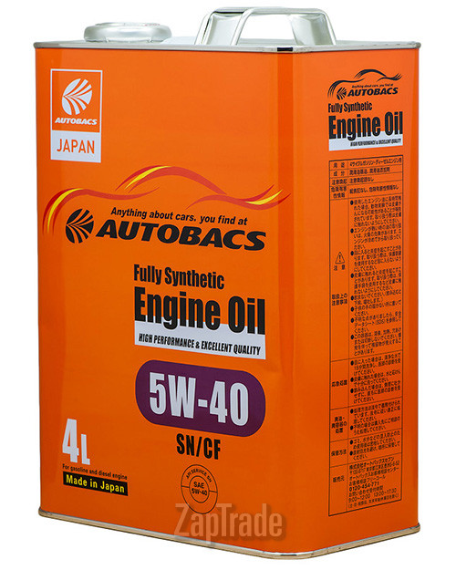 ������ �������� ����� Autobacs ENGINE OIL 5W-40 ������������� | ������� A01508404