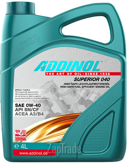 ������ �������� ����� Addinol Superior 040 ������������� | ������� 4014766251015